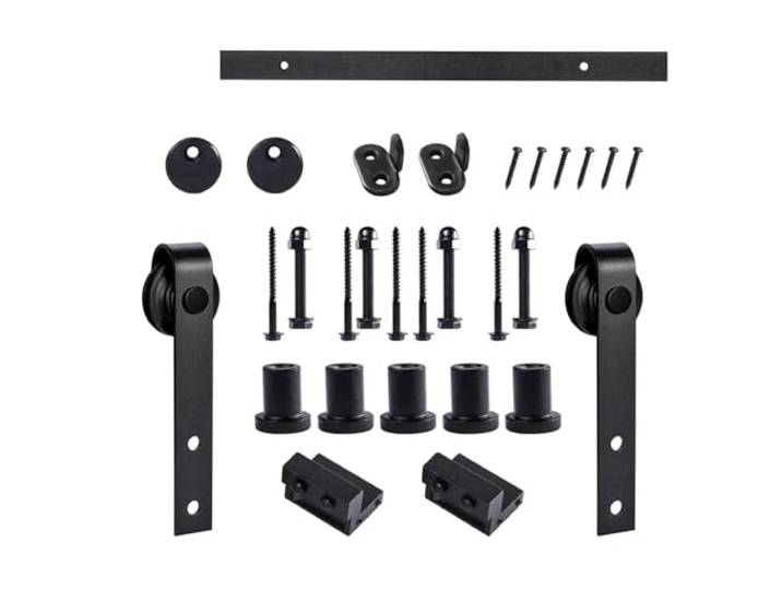1,5 M/1,83 M/2 M Schiebe-Scheunentor-Hardware, Rollenschienen-Set For Schrank, Schiebetürbeschläge, Türsystem(2M splice)