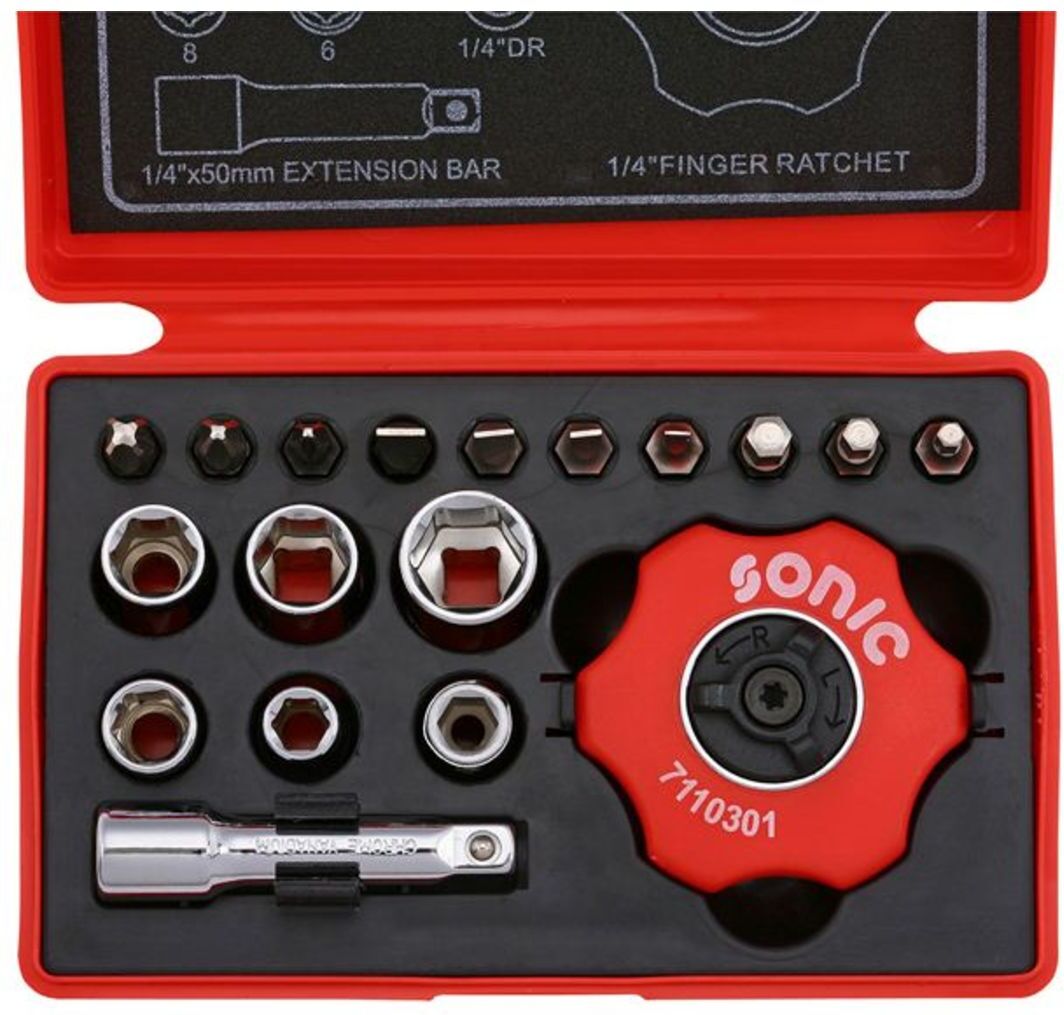 Conjunto de ferramentas 1/4" SONIC 101901