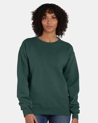 ComfortWash by Hanes GDH400 Men's Comfort Wash Fleece Sweatshirt in Field Green size XL   Cotton/Polyester Blend