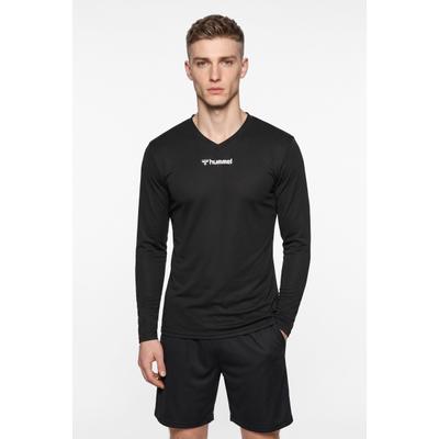 Trainingsshirt HUMMEL "HMLBL ESSENTIAL TEE L/S", Damen, Gr. M, schwarz, Obermaterial: 100% Polyester, regular fit, Rundhals, Shirts, reguläre Passform, langärmlig, atmungsaktiv, schnell trocknend