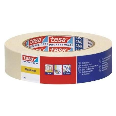 tesa Maler Krepp 4348 Standard Papierabdeckband, 25 mm x 50m (25 mm) (04348-00016-03)
