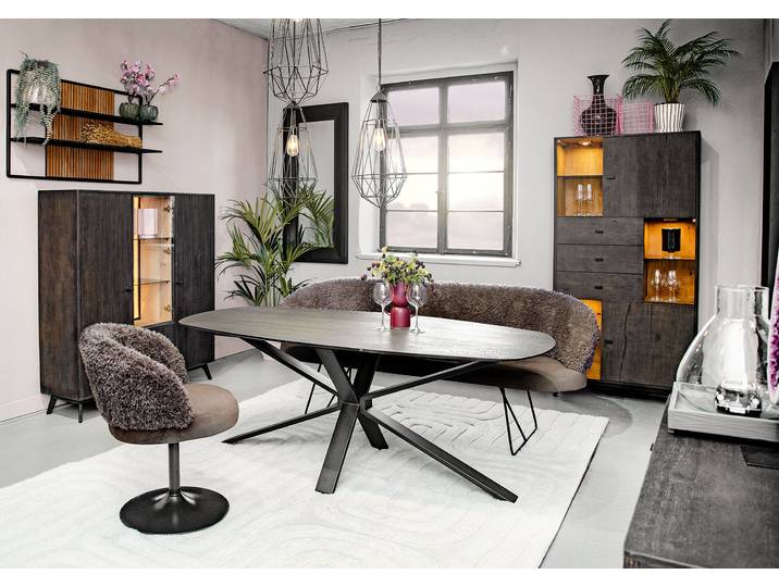 Banc capitonné Cullum 202 x 88 x 65cm Marron/Marron