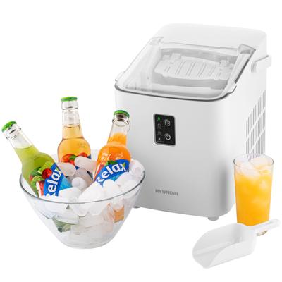 HYUNDAI Eiswürfelmaschine "HYUICEM12", weiß, B:22cm H:27cm T:30cm, Eiswürfelbereiter, Herausnehmbarer Eisbehälter