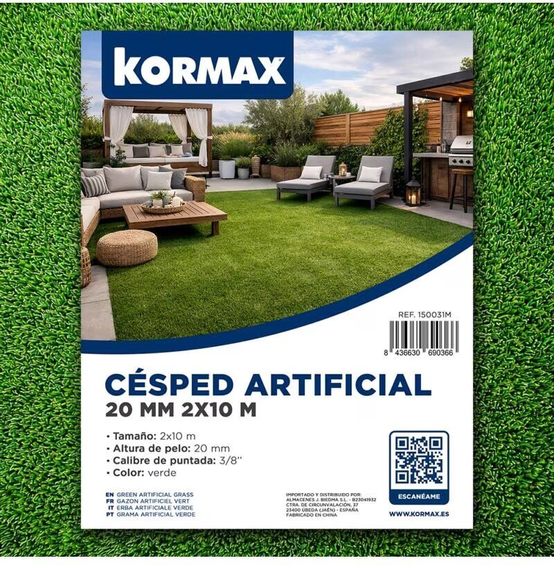 Césped Artificial Kormax 20mm 2x10m Ref 150031m Verde Talla Única Unisex