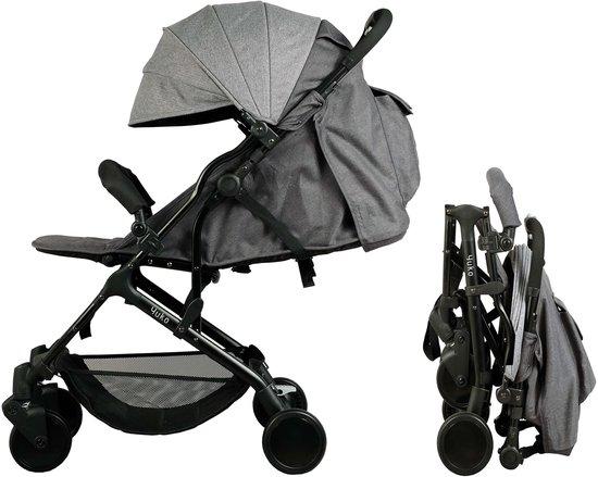 Famanu Kompakter Buggy mit Lehne - Grau Meliert