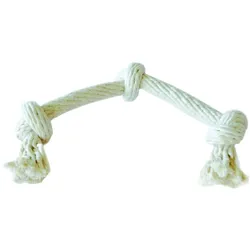 EQuest Hundespielzeug Spirit - Spieltau mit 3 Knoten, Natur - M