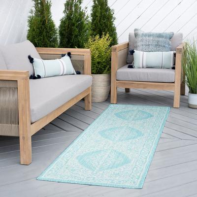 Alise Rugs Exo Coastal Oriental Indoor/Outdoor Area Rug