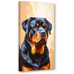 LEINWANDBILD Rottweiler Hund Tier 40x80cm