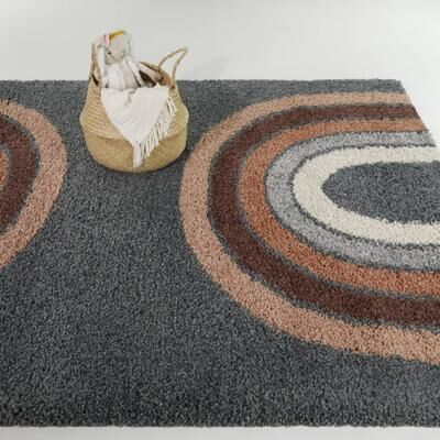Balta Rugs Mod-Tod Kristina Kids Rainbow Shag Area Rug