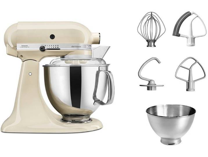 KitchenAid Küchenmaschine Küchenmaschine 5KSM175PSEAC ALMOND CREAM, 300 W, 4,8 l Schüssel, mit Zubehör im Wert von ca. 112,-€ UVP