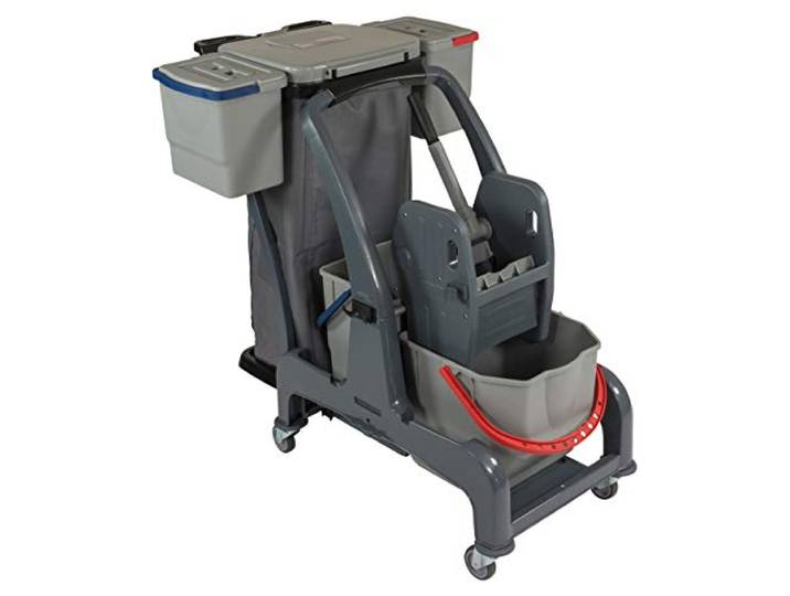 Sprintus Systemwagen CombiX XL 1 x 18-l-Eimer / 1 x 25-l-Eimer, mit Mopp-Presse