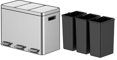 Garvee 12 Gallon Stainless Steel 3-Compartment Bin