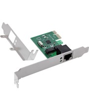 InLine Gigabit Netzwerkkarte 1x RJ45 1Gb/s PCIe x1 inkl. Low-Profile Zuverl?ssige Gigabit-Verbindung : Stellt stabile Netzwerkgeschwindigkeiten von bis zu 1 Gb/s ?ber einen RJ45-Anschluss sicher. Flexibel einsetzbar : PCIe-x1-Schnittstelle mit Low-Profile (51127F)