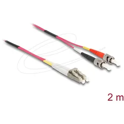 DELOCK LWL Patchkabel LC -> ST 2.00m Multimode Duplex