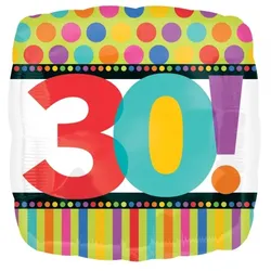 Folienballon `Dots & Stripes` 30