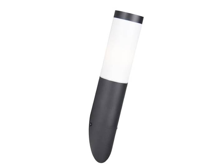 Trio Leuchten Außen Wandleuchte Trioto 209760132, Edelstahl Schwarz matt, Kunststoff weiß, exkl. 1x E27