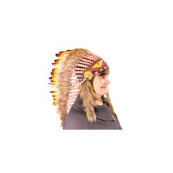 holzspielerei Häuptling-Kopfschmuck - caus 90 cm 280642