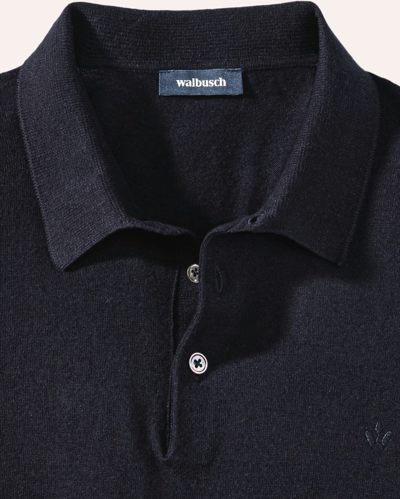Walbusch Premium Strickpolo, , Farbe Blau, 48, mit kostbarer Seide atmungsaktive Baumwolle Herren