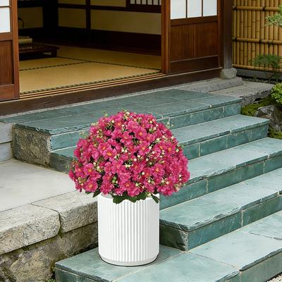 Lesly 24 in Faux Flower Artificial Snow Lotus Potted Plant