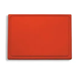 F. Dick Dick Kunststoff-Schneidbrett mit Saftrille, rot, 53 x 32,5 x 1,8 cm