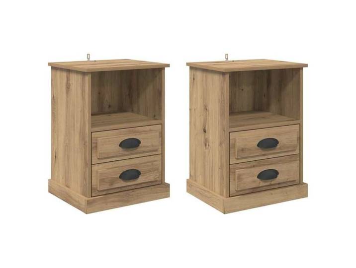 En solde  Cabinet de chevet (2 pcs) - UU - Petit armoires de chevet - Chêne artisanal 36x43x60 cm L1878