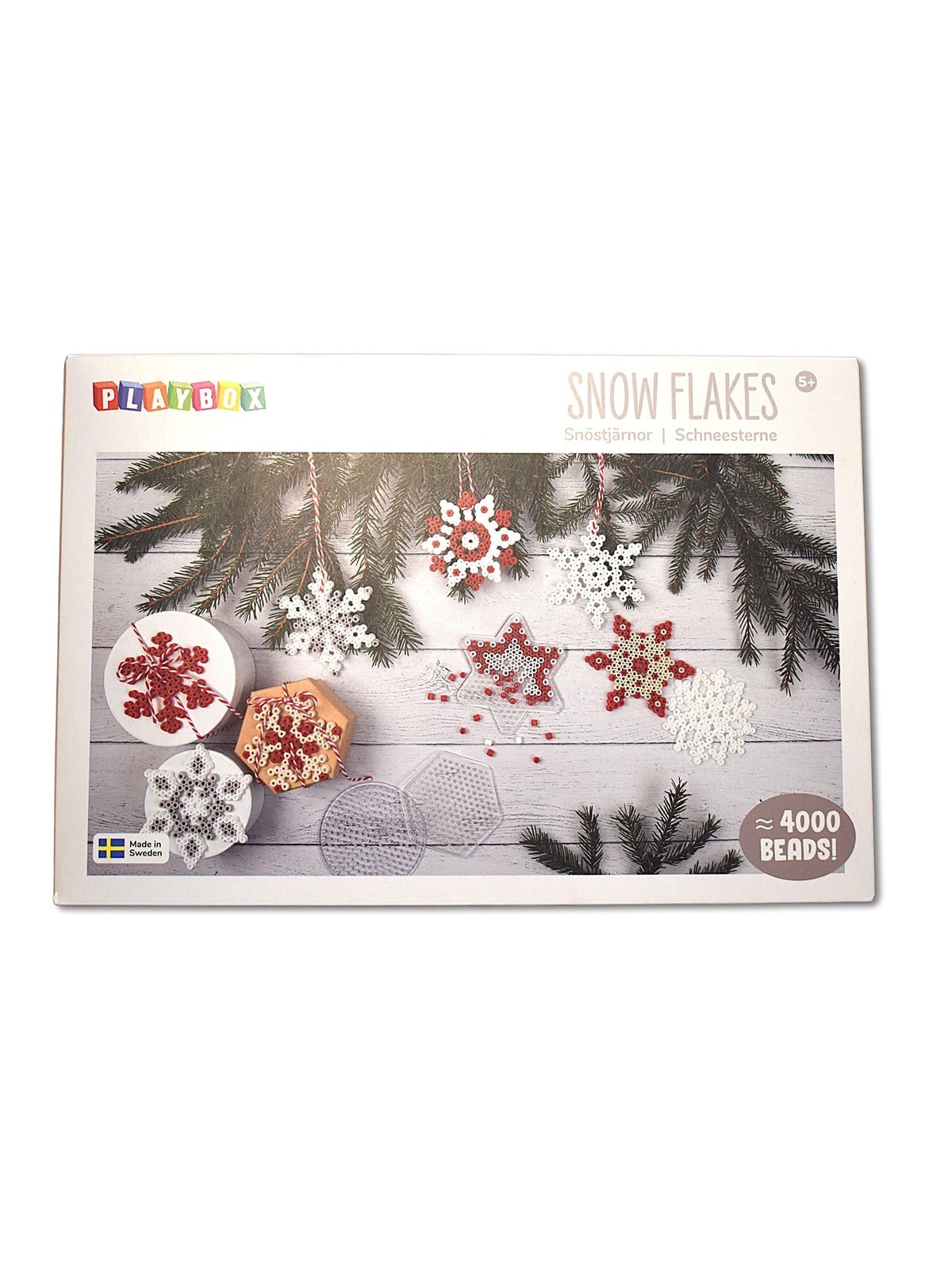 Playbox Perlesæt snefnug 4000 perler +5år. 27x5x18 3 perle