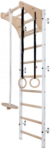 BenchK 700 White + Wooden Pull Up Bar + Gymnastics Accs
