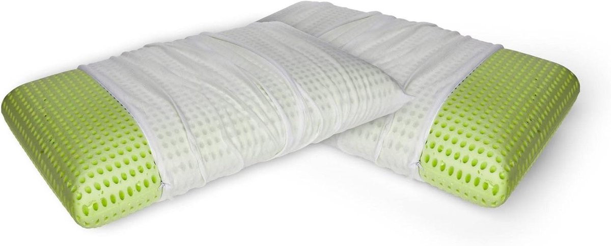 Set van 4 comfortabele hoofdkussens van geperforeerd geheugenschuim