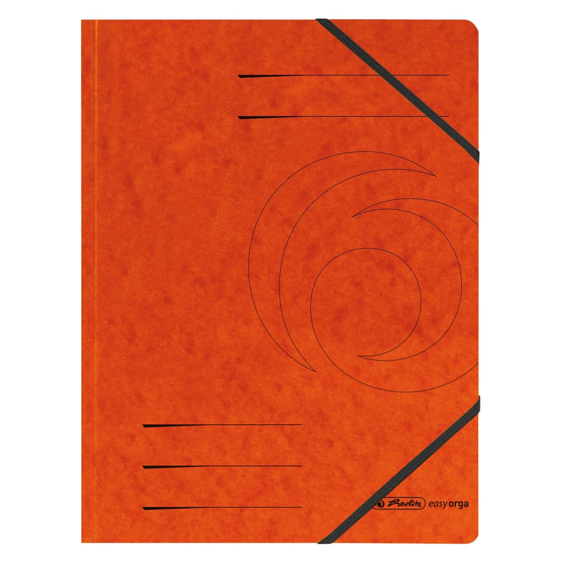 Herlitz 5 Eckspanner easy orga DIN A4 orange (A4, 5x) (972463)
