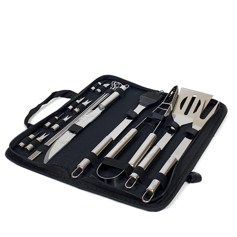 Krumble 18-delige barbecue set inclusief opbergtas