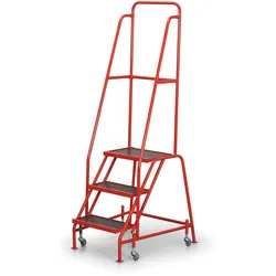 Fahrbare Leiter mit Plattform, 0,67 m, 3 Stufen