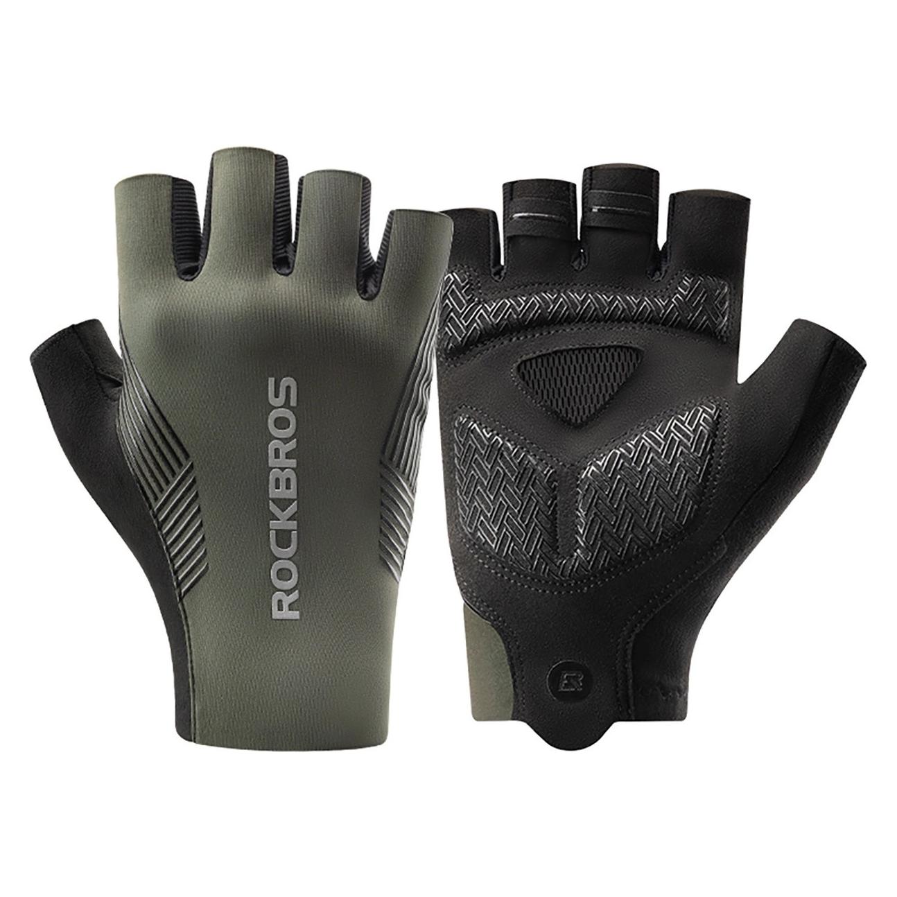Rockbros cycling gloves spring/summer/autumn, short fingers, size: XXL - green (XXL) (8386824304657)