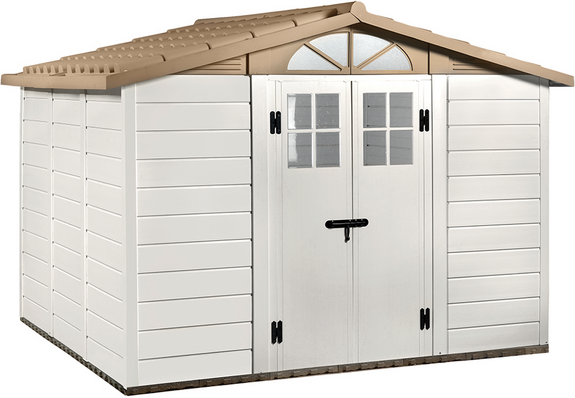 Garofalo Tuscany Evo 280 - Gartenhaus - Mit Fenstern und Doppelflügeltür - 282.5x242.5x225 cm
