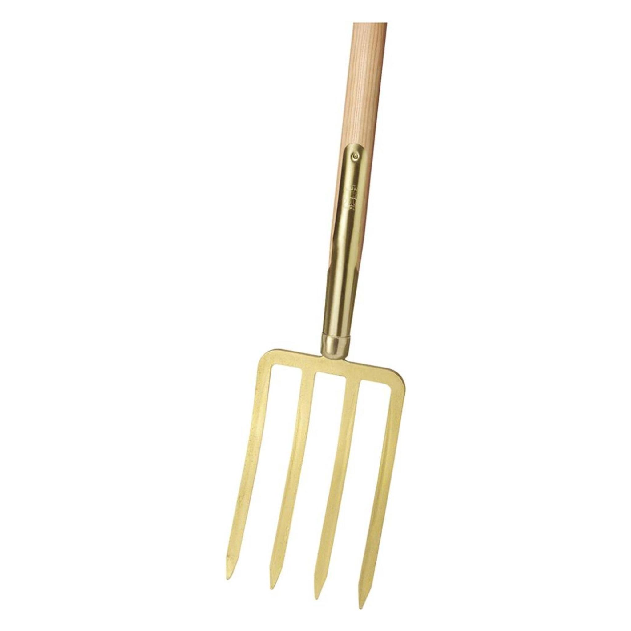 Idealspaten Spatengabel Bajonettzinken gold leicht Schienenzwinge Eschen-T-Stiel 85 cm (67050001)