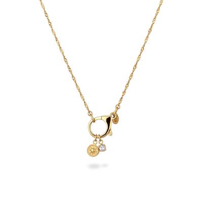 Silberkette ELLI PREMIUM "Halskette Sonne Zirkonia Weiß 925 Sterling Silber" Gr. 45, gold, Halsketten, Damen, Silber 925 (Sterlingsilber), Silberkette