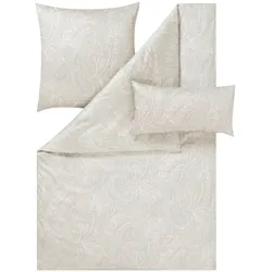 ESTELLA Bettwäsche Nathan 135 x 200 cm Satin Beige Natur