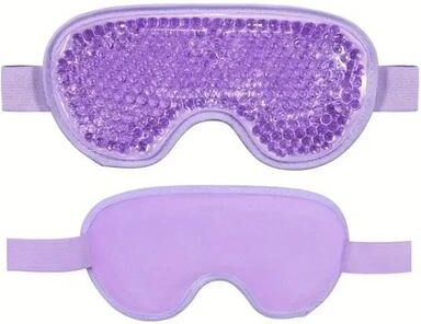 Uplift Essentials Reusable Cooling Gel Eye Mask For Puffiness Dark Circles And Relaxation purple