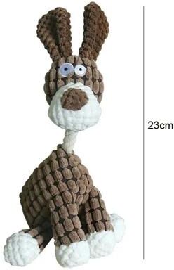 Quick Pick Pro Interactive Puppy Chew Toy Plush Squeaky Dog Toy For Small Dogs Cute Donkey Teething Toy bunny