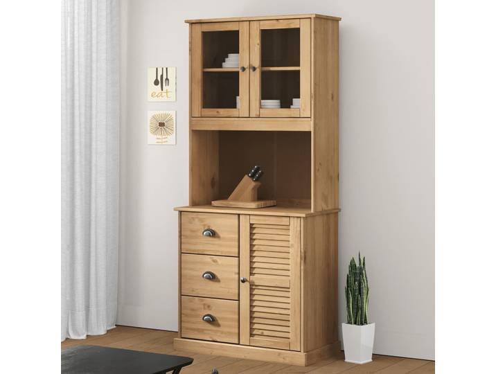 vidaXL Highboard VIGO 78x40x175 cm Massivholz Kiefer