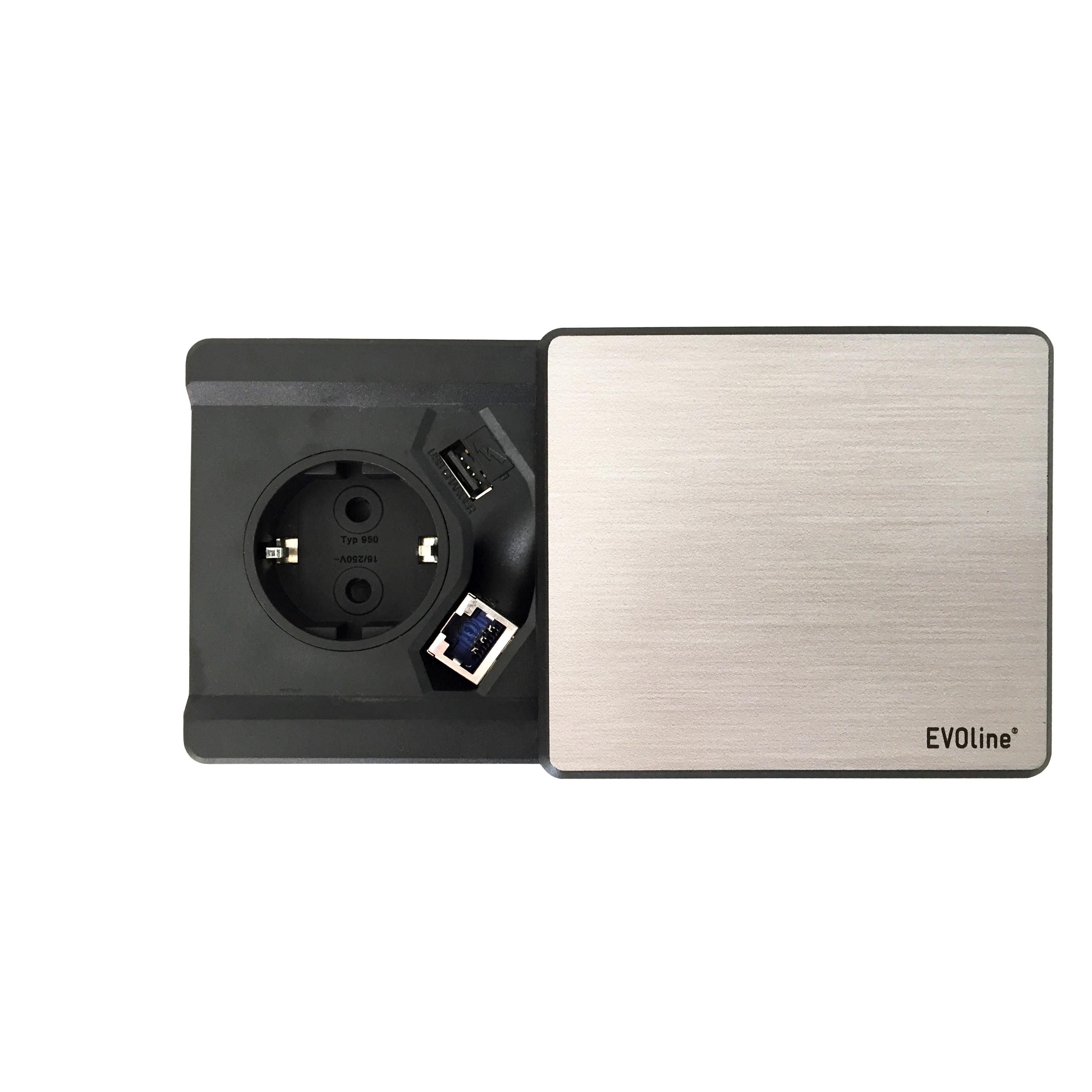 Hammerbacher Elektrifizierung 1xVDE Steckd./1xRJ45/1xUBS (VELDO800)