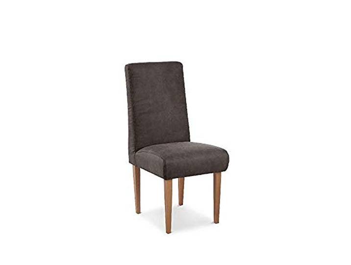 CAVADORE Esszimmerstuhl Kira / Polsterstuhl für Küche, Esszimmer oder Wohnküche in Lederoptik / Passend zur Küchengarnitur Kira / 48 x 103 x 62 / Hochwertiges Mikrofaser: Grau