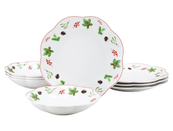 creaTable Tafelservice Naomi Weihnachten (8-tlg), 4 Personen, Porzellan