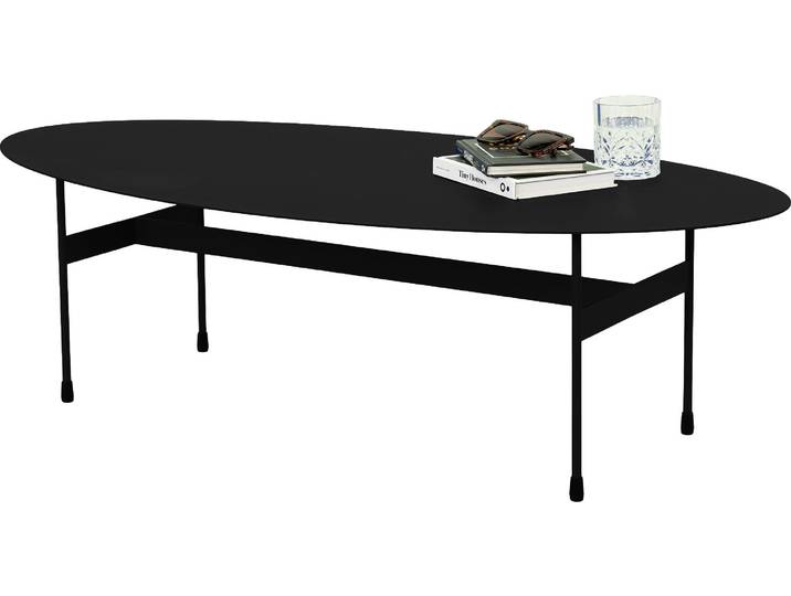 Couchtisch SPINDER DESIGN MIRA OVAL , schwarz (schwarz, schwarz, schwarz, schwarz, schwarz, schwarz), B/H/T: 120cm x 35cm x 39cm, Tische, Couchtisch, Couchtisch aus Stahl