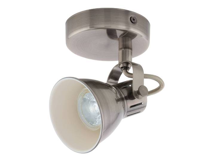 Plafonnier I Ø 10cm Argenté Acier nickelé LED GU10