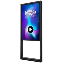 Digitale Outdoor Stele Design mit 55" Samsung-Bildschirm