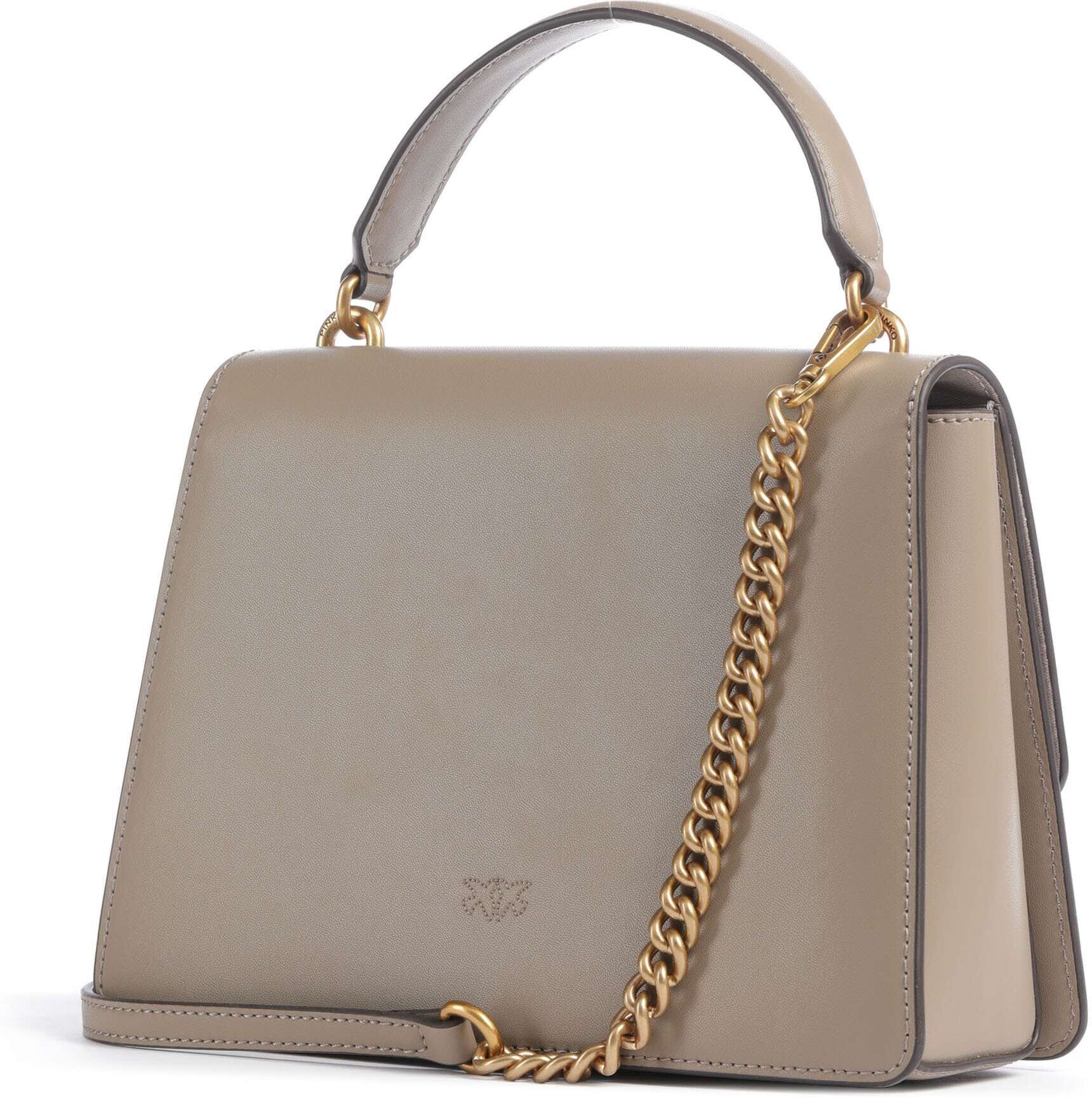 Pinko Love One Classic Handtasche aus Leder, braun