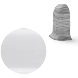 Äußere ecke für Sockelleiste Naturel weiß, PVC Länge 0,5 cm, Kantenhöhe 56 mm, NATNGTZ00