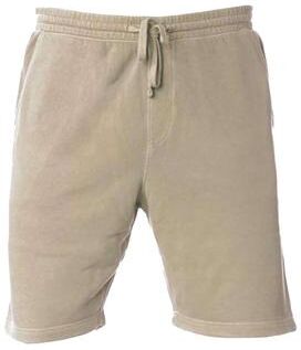 Independent Trading Co. PRM50STPD Men's Pigment-Dyed Fleece Shorts in Pigment Sandstone size XS   Cotton/Polyester Blend