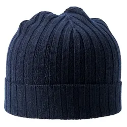 Amanda Christensen Beanie Marine Merinowolle One Size