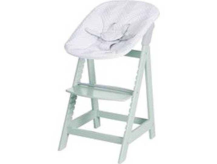 ROBA Chaise haute évolutive Born Up Zick Zack 2 en 1 (vert menthe)